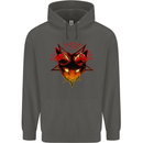 Devil Inside Me Satanic Cat Demon Evil Childrens Kids Hoodie Storm Grey