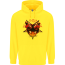 Devil Inside Me Satanic Cat Demon Evil Childrens Kids Hoodie Yellow