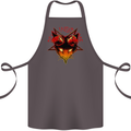 Devil Inside Me Satanic Cat Demon Evil Cotton Apron 100% Organic Dark Grey