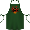 Devil Inside Me Satanic Cat Demon Evil Cotton Apron 100% Organic Forest Green