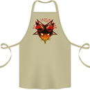 Devil Inside Me Satanic Cat Demon Evil Cotton Apron 100% Organic Khaki
