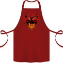 Devil Inside Me Satanic Cat Demon Evil Cotton Apron 100% Organic Maroon