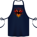 Devil Inside Me Satanic Cat Demon Evil Cotton Apron 100% Organic Navy Blue