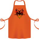 Devil Inside Me Satanic Cat Demon Evil Cotton Apron 100% Organic Orange