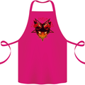 Devil Inside Me Satanic Cat Demon Evil Cotton Apron 100% Organic Pink