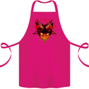 Devil Inside Me Satanic Cat Demon Evil Cotton Apron 100% Organic Pink