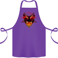 Devil Inside Me Satanic Cat Demon Evil Cotton Apron 100% Organic Purple