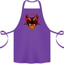 Devil Inside Me Satanic Cat Demon Evil Cotton Apron 100% Organic Purple