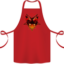 Devil Inside Me Satanic Cat Demon Evil Cotton Apron 100% Organic Red