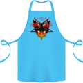 Devil Inside Me Satanic Cat Demon Evil Cotton Apron 100% Organic Turquoise