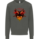 Devil Inside Me Satanic Cat Demon Evil Kids Sweatshirt Jumper Storm Grey