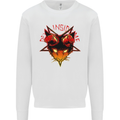 Devil Inside Me Satanic Cat Demon Evil Kids Sweatshirt Jumper White
