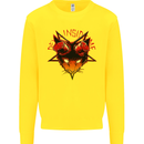 Devil Inside Me Satanic Cat Demon Evil Kids Sweatshirt Jumper Yellow