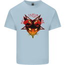 Devil Inside Me Satanic Cat Demon Evil Kids T-Shirt Childrens Light Blue