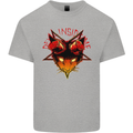 Devil Inside Me Satanic Cat Demon Evil Kids T-Shirt Childrens Sports Grey