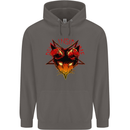 Devil Inside Me Satanic Cat Demon Evil Mens 80% Cotton Hoodie Charcoal