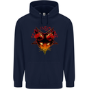 Devil Inside Me Satanic Cat Demon Evil Mens 80% Cotton Hoodie Navy Blue