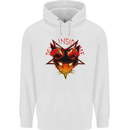 Devil Inside Me Satanic Cat Demon Evil Mens 80% Cotton Hoodie White