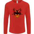 Devil Inside Me Satanic Cat Demon Evil Mens Long Sleeve T-Shirt Red