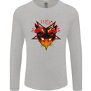 Devil Inside Me Satanic Cat Demon Evil Mens Long Sleeve T-Shirt Sports Grey