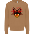 Devil Inside Me Satanic Cat Demon Evil Mens Sweatshirt Jumper Caramel Latte