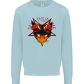 Devil Inside Me Satanic Cat Demon Evil Mens Sweatshirt Jumper Light Blue