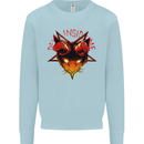 Devil Inside Me Satanic Cat Demon Evil Mens Sweatshirt Jumper Light Blue