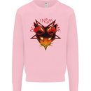 Devil Inside Me Satanic Cat Demon Evil Mens Sweatshirt Jumper Light Pink