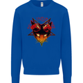 Devil Inside Me Satanic Cat Demon Evil Mens Sweatshirt Jumper Royal Blue