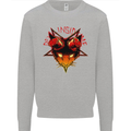 Devil Inside Me Satanic Cat Demon Evil Mens Sweatshirt Jumper Sports Grey