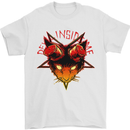 Devil Inside Me Satanic Cat Demon Evil Mens T-Shirt Cotton Gildan White