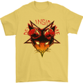 Devil Inside Me Satanic Cat Demon Evil Mens T-Shirt Cotton Gildan Yellow