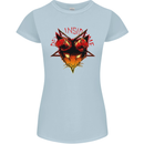 Devil Inside Me Satanic Cat Demon Evil Womens Petite Cut T-Shirt Light Blue