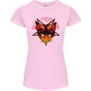 Devil Inside Me Satanic Cat Demon Evil Womens Petite Cut T-Shirt Light Pink