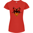 Devil Inside Me Satanic Cat Demon Evil Womens Petite Cut T-Shirt Red