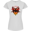 Devil Inside Me Satanic Cat Demon Evil Womens Petite Cut T-Shirt White