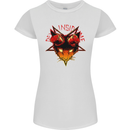 Devil Inside Me Satanic Cat Demon Evil Womens Petite Cut T-Shirt White