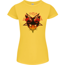 Devil Inside Me Satanic Cat Demon Evil Womens Petite Cut T-Shirt Yellow