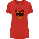Devil Inside Me Satanic Cat Demon Evil Womens Wider Cut T-Shirt Red