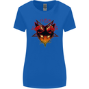 Devil Inside Me Satanic Cat Demon Evil Womens Wider Cut T-Shirt Royal Blue