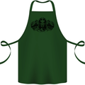 Devil Rider Motorcycle Motorbike Biker Cotton Apron 100% Organic Forest Green