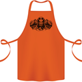 Devil Rider Motorcycle Motorbike Biker Cotton Apron 100% Organic Orange