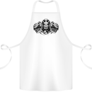 Devil Rider Motorcycle Motorbike Biker Cotton Apron 100% Organic White