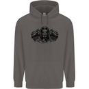Devil Rider Motorcycle Motorbike Biker Mens 80% Cotton Hoodie Charcoal