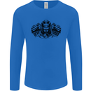 Devil Rider Motorcycle Motorbike Biker Mens Long Sleeve T-Shirt Royal Blue