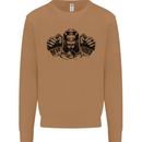 Devil Rider Motorcycle Motorbike Biker Mens Sweatshirt Jumper Caramel Latte
