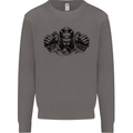 Devil Rider Motorcycle Motorbike Biker Mens Sweatshirt Jumper Charcoal