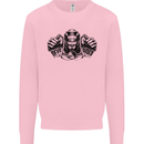 Devil Rider Motorcycle Motorbike Biker Mens Sweatshirt Jumper Light Pink