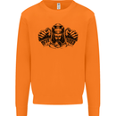 Devil Rider Motorcycle Motorbike Biker Mens Sweatshirt Jumper Orange
