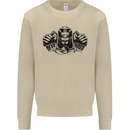 Devil Rider Motorcycle Motorbike Biker Mens Sweatshirt Jumper Sand